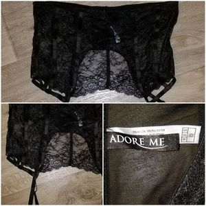 ❤SALE Adore Me🌹 Lace Lingerie Skirt Garter Clips